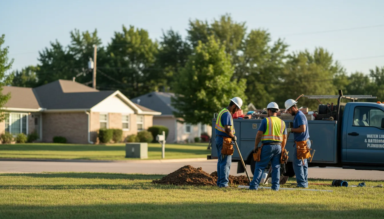 Residential water line and bathroom plumbing service in Laurens, IA